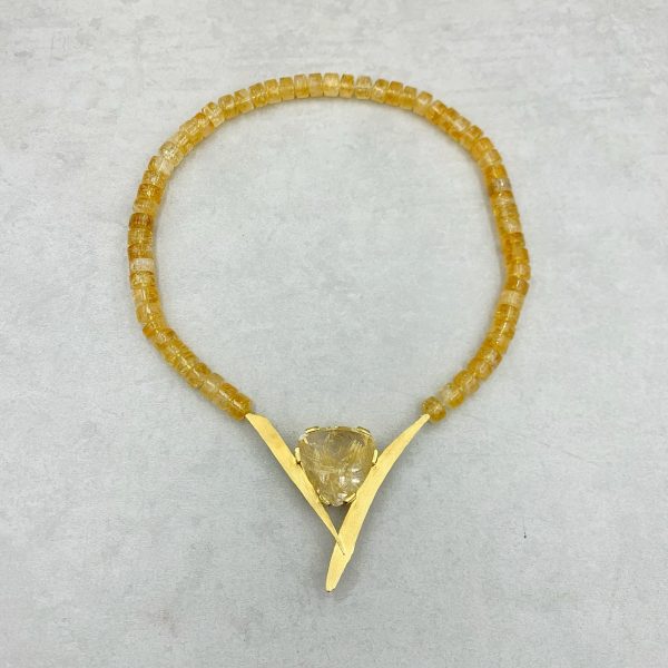 Collier Rutilquarz und Citrin
