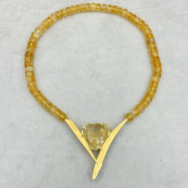 Collier Rutilquarz und Citrin – Bild 2