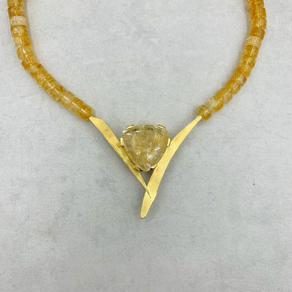 Collier Rutilquarz und Citrin – Bild 6