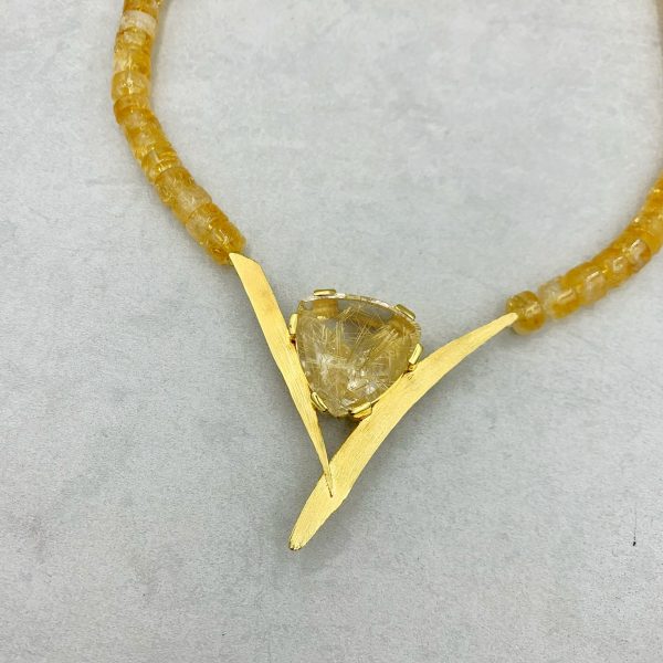 Collier Rutilquarz und Citrin – Bild 5