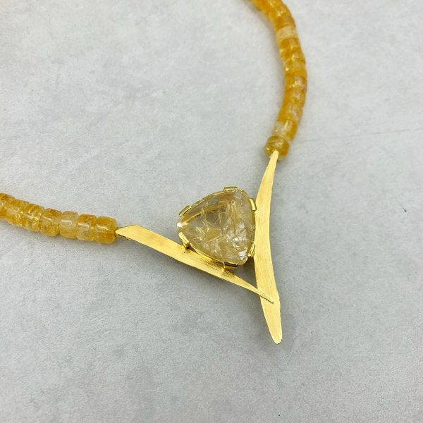 Collier Rutilquarz und Citrin – Bild 4