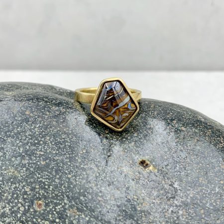 Opal Ring Gelbgold