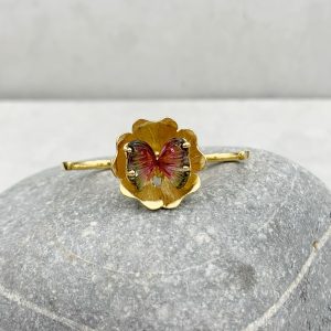 Zwei Finger Ring mit Schmetterling