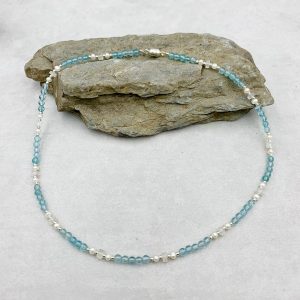 Collier mit Apatith und Perle