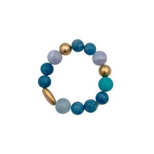 Armband Aventurin, Aquamarin, Chalcedon