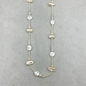 Lange Perlkette Biwa