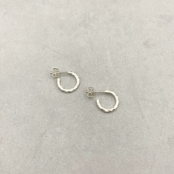 "Twig" Creole Mini Silber – Bild 2