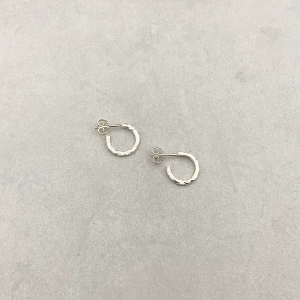 "Twig" Creole Mini Silber – Bild 5