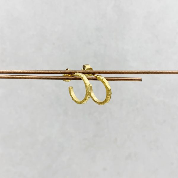 "Twig" Creole Mini Silber vergoldet – Bild 4