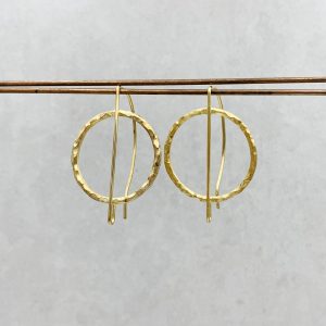 "Twig" Ohrhänger vergoldet