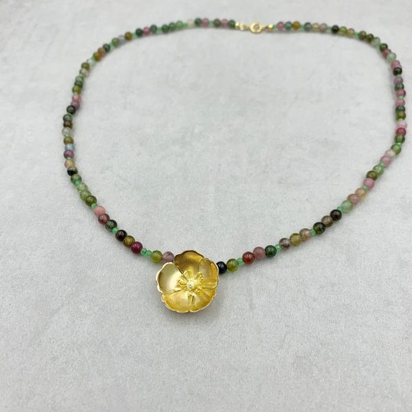 Butterblume Turmalin Collier – Bild 8