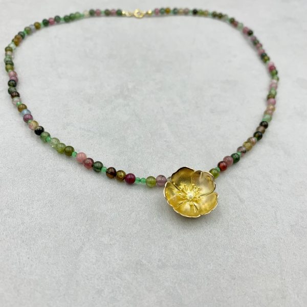 Butterblume Turmalin Collier – Bild 7