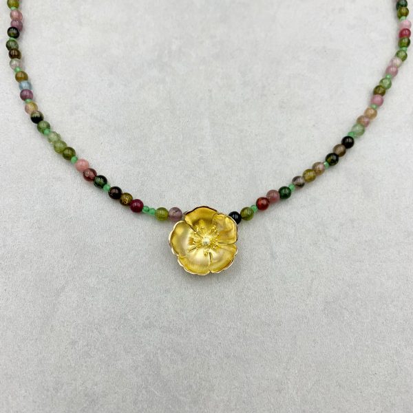 Butterblume Turmalin Collier – Bild 5