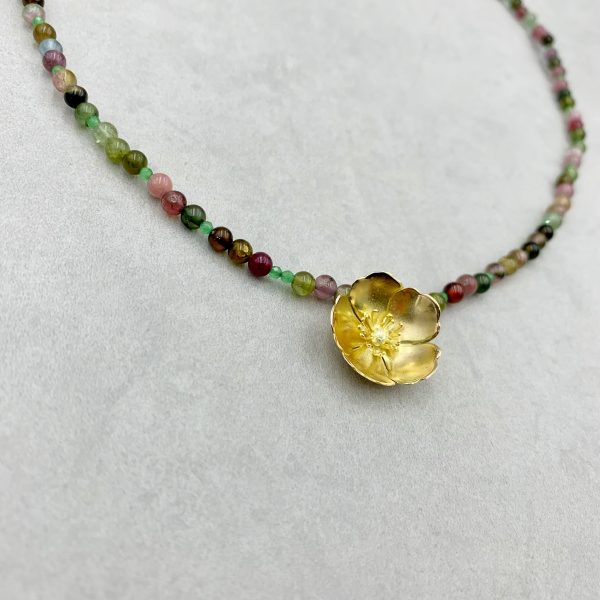 Butterblume Turmalin Collier – Bild 3
