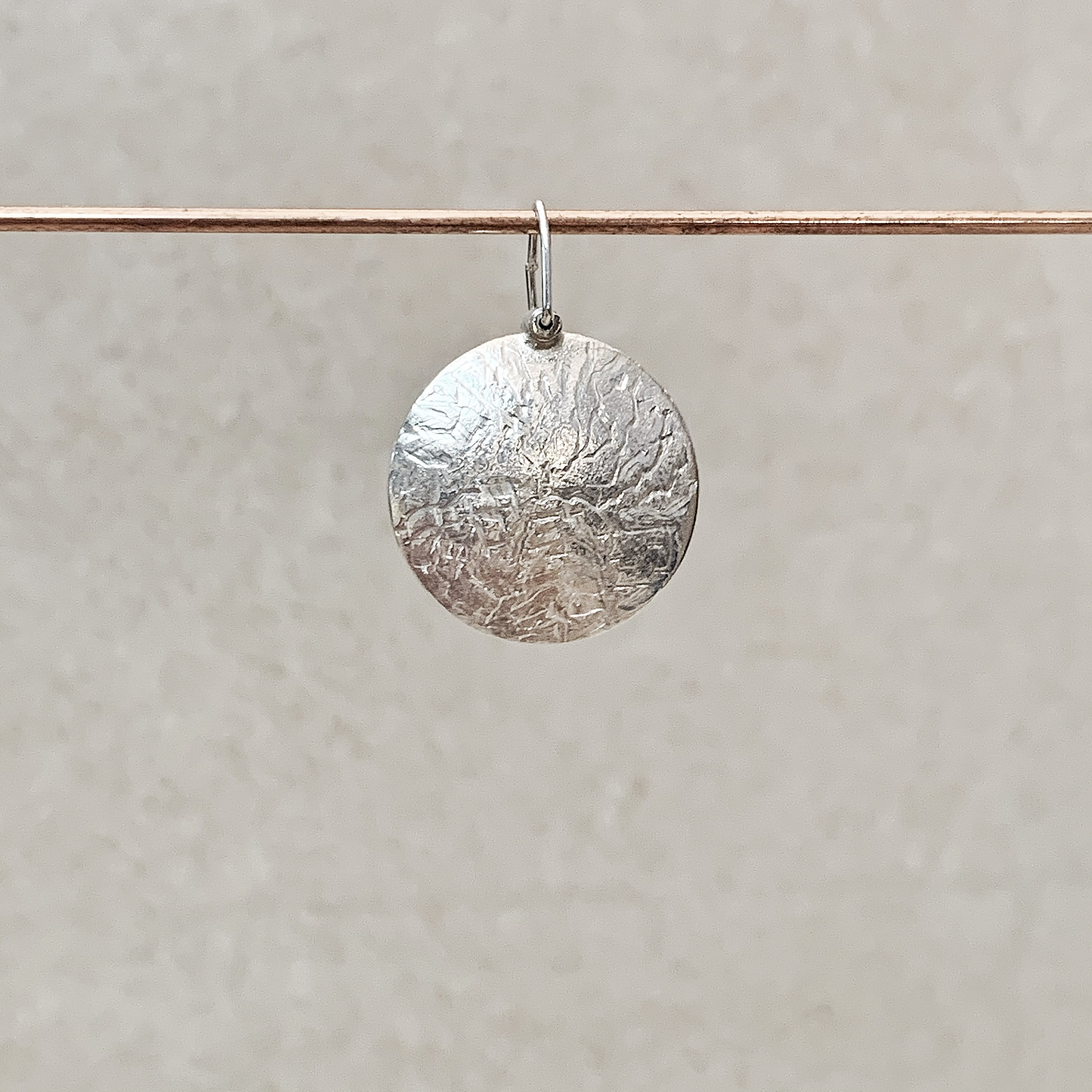 Weißgold Medaillon - "Struktur" – Bild 6