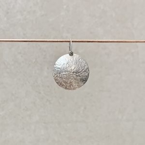 Weißgold Medaillon - "Struktur"