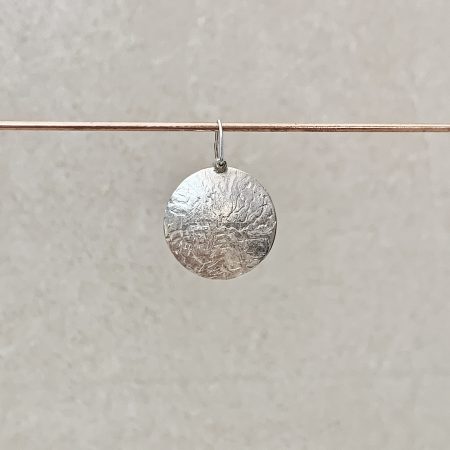 Weißgold Medaillon - "Struktur"