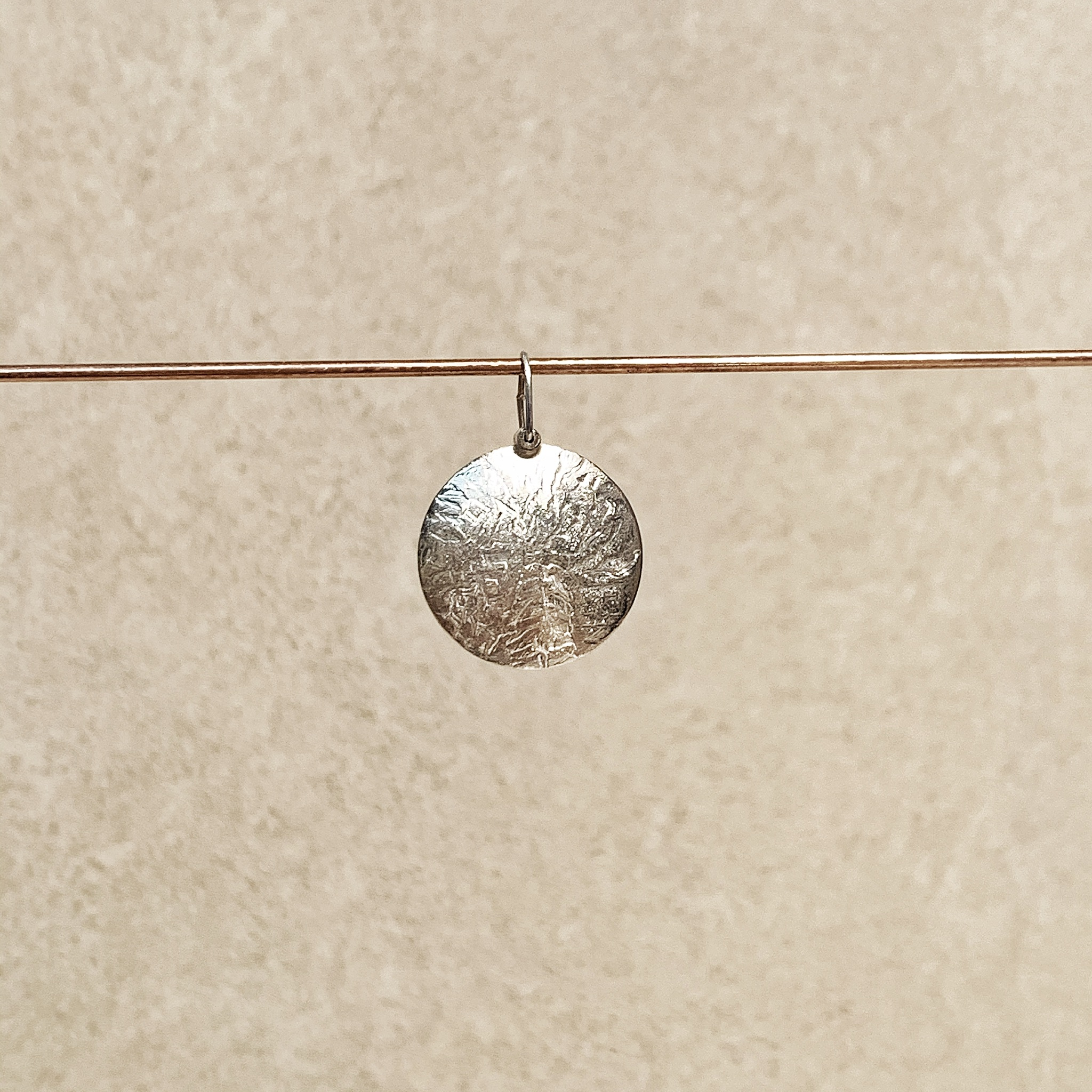 Weißgold Medaillon - "Struktur" – Bild 7