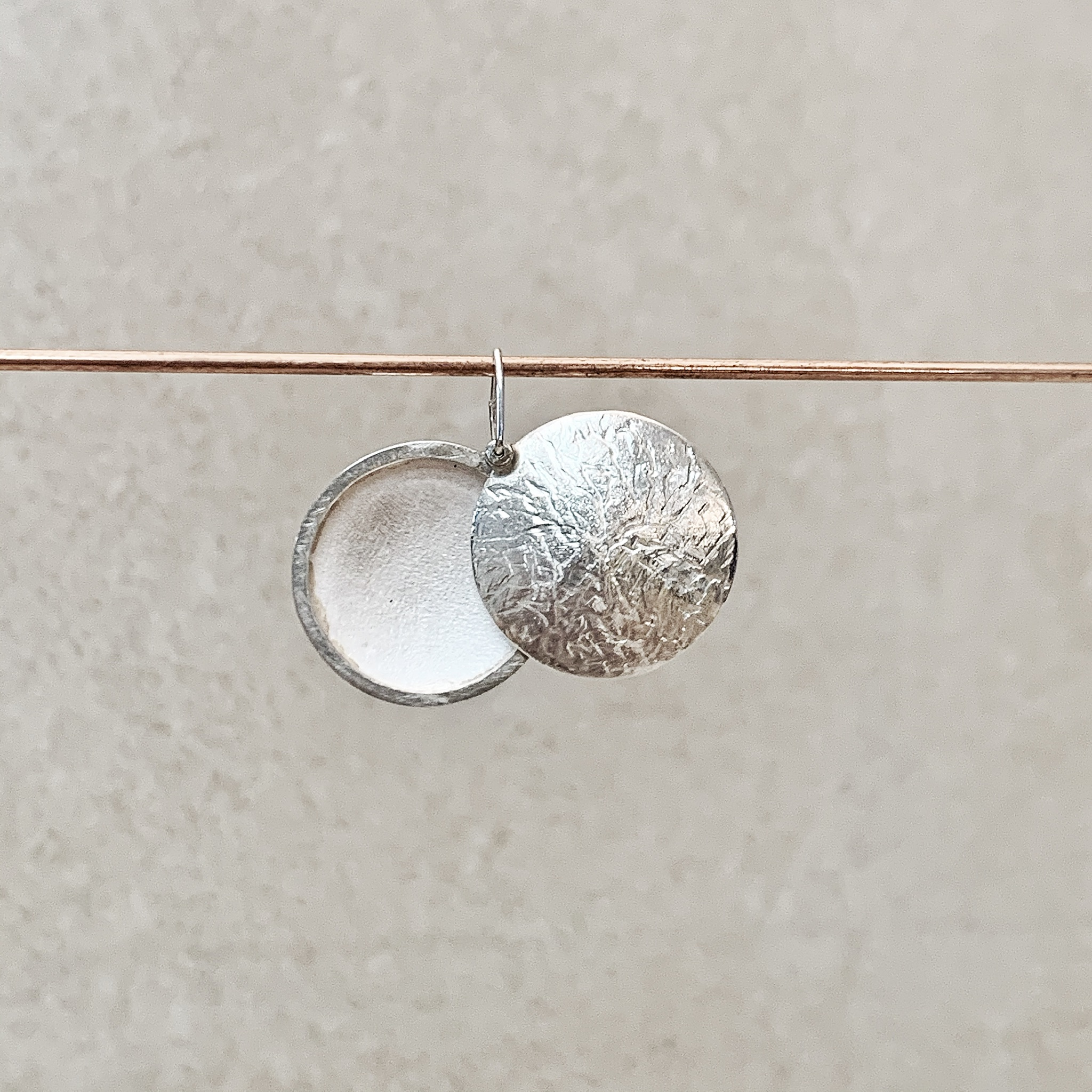 Weißgold Medaillon - "Struktur" – Bild 5