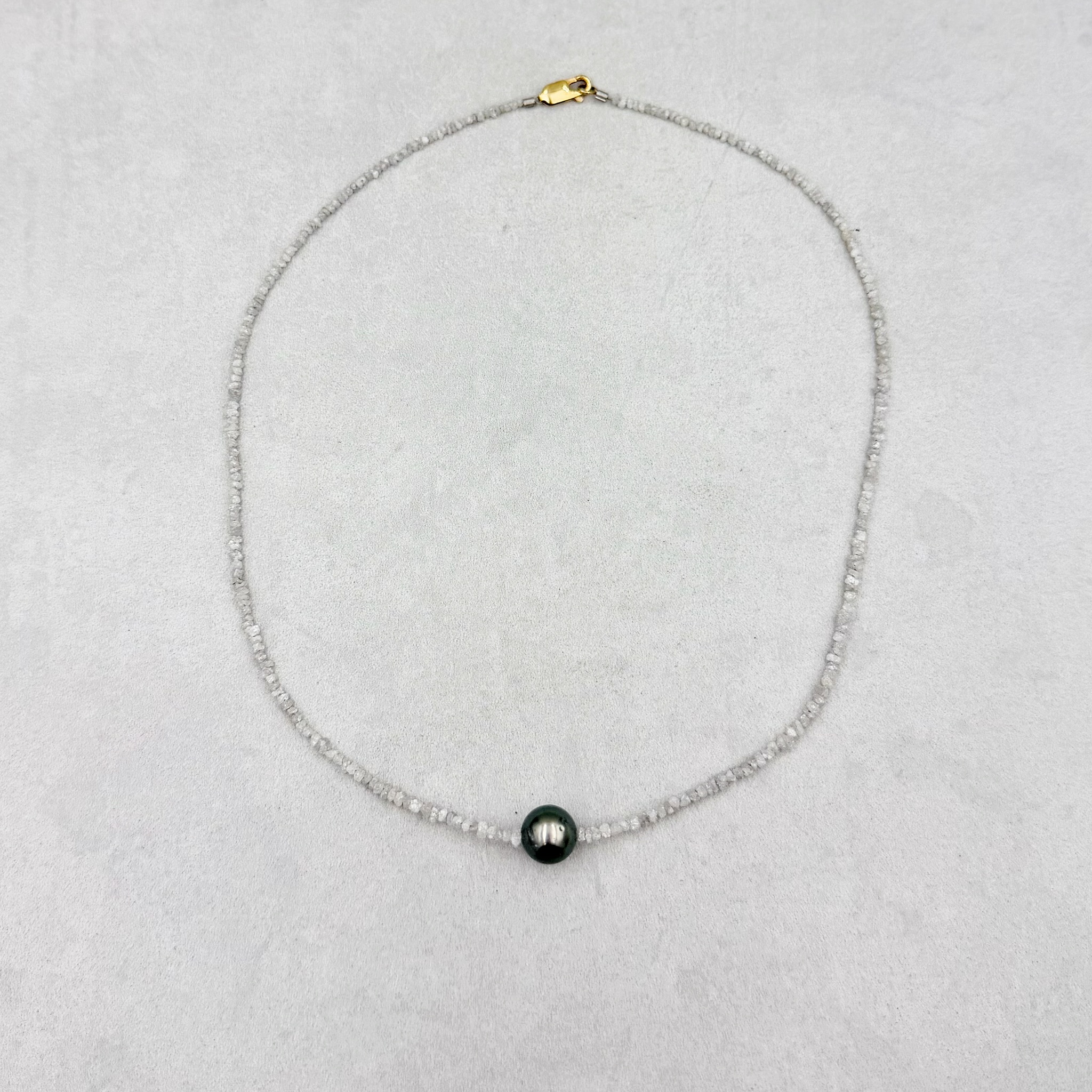 Tahiti-Perle mit Rohdiamanten – Bild 6