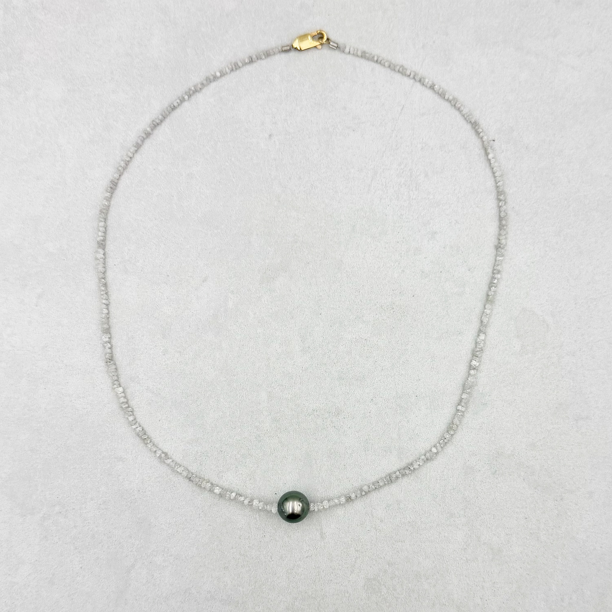 Tahiti-Perle mit Rohdiamanten – Bild 5